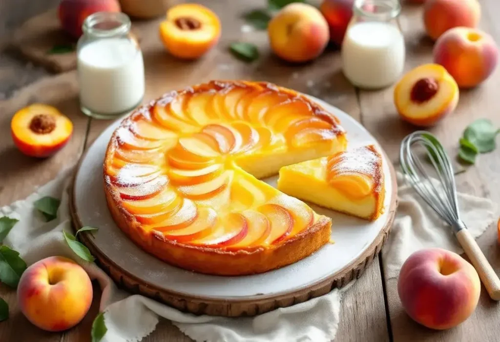 Ce gâteau invisible pêche-yaourt est devenu mon dessert chouchou de fin août
